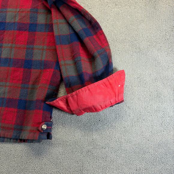 VTG Ruggedwear by b.o.g Men's Medium Flannel Shirt Red Plaid Medium Lumberjack - Picture 3 of 8